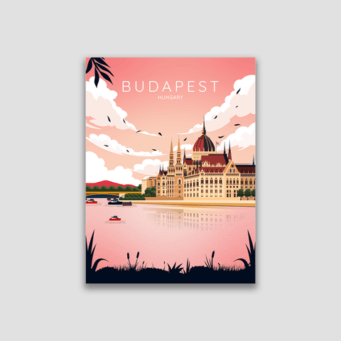 Budapest pink poster - Kawaink