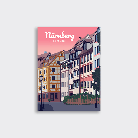 Nuremberg pink poster - Kawaink
