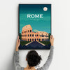 Rome night city poster