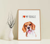 J'aime mon Beagle, affiche pour les amoureux des animaux