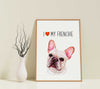 I love my Frenchie, poster Bulldog lovers