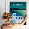 Santorini poster night - Kawaink