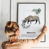 Rhino minimalist poster