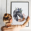 Pferd minimalistisches Poster