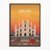 Milan sunset poster - Kawaink