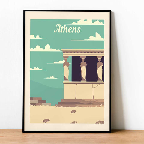 Athens retro poster