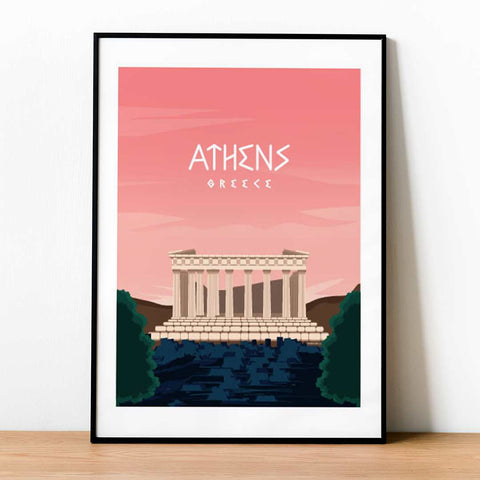 Athens pink poster