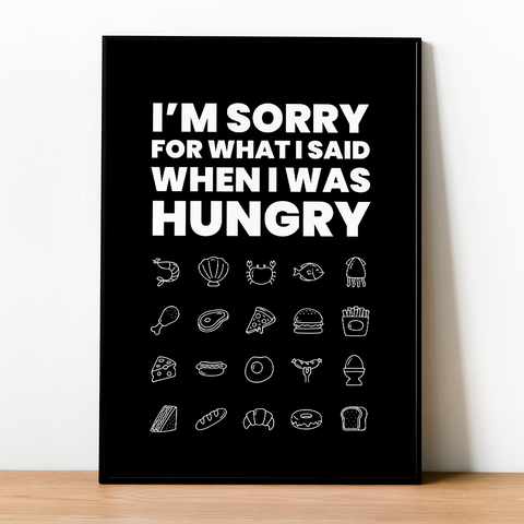 When I was hungry poster