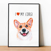 I love my Corgi, poster for pet lovers