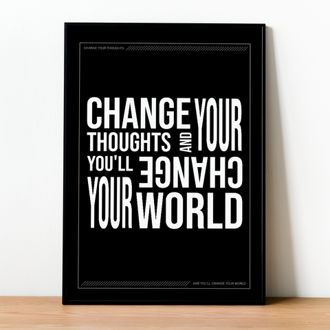 Change your thoughts wall art - Kawaink