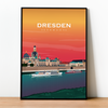 Dresden Sonnenuntergangsposter