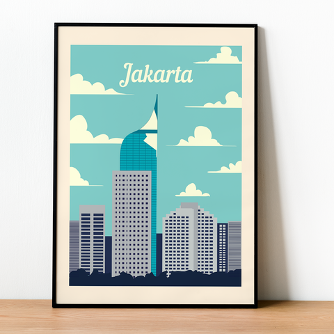 Cartel retro de Yakarta