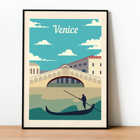 Venice retro poster