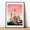 Affiche Moscou rose
