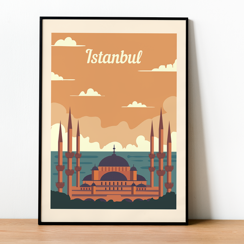 Affiche rétro d'Istanbul