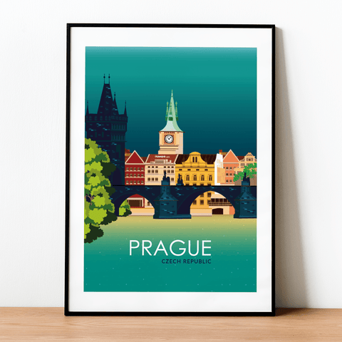 Prague night poster - Kawaink