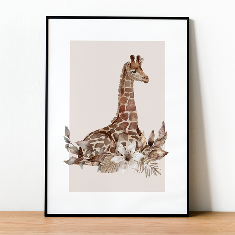Minimalistisches Poster mit Giraffen