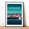 Copenhagen night poster - Kawaink