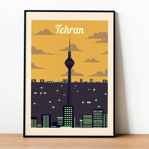 Tehran retro poster