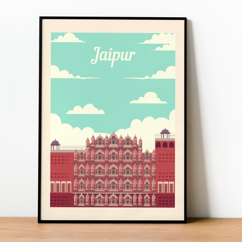 Affiche rétro de Jaipur