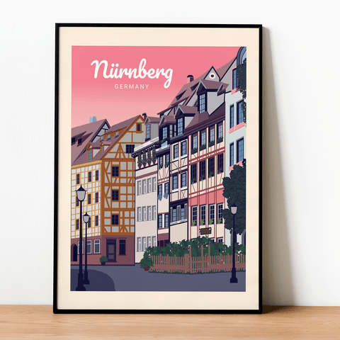 Nuremberg pink poster - Kawaink
