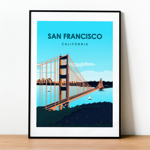 Plakat der Stadt San Francisco