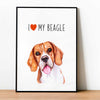 J'aime mon Beagle, affiche pour les amoureux des animaux