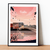Dublin pink city poster