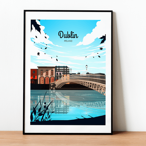 Cartel de la ciudad de Dublín