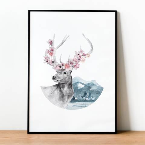 Deer minimalist poster
