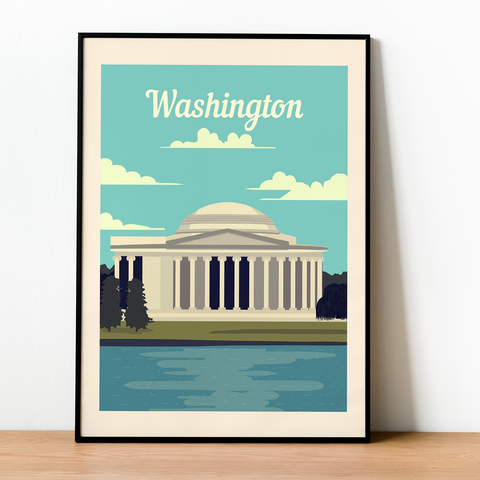 Affiche rétro de Washington