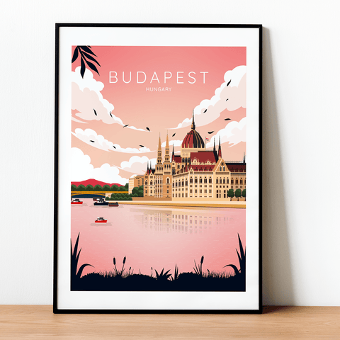 Budapest pink poster - Kawaink