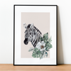 Zebra, minimalist poster