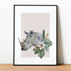 Rhino, minimalist poster