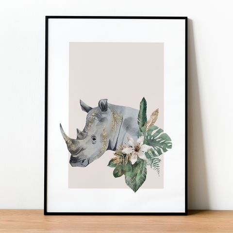 Rhino, affiche minimaliste