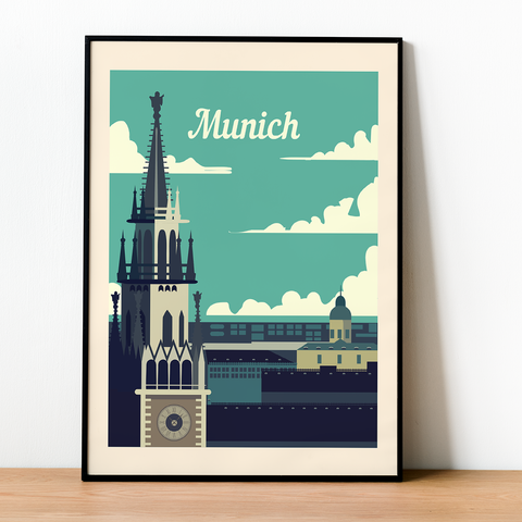 Affiche rétro de Munich