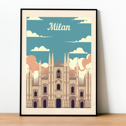Affiche rétro de Milan