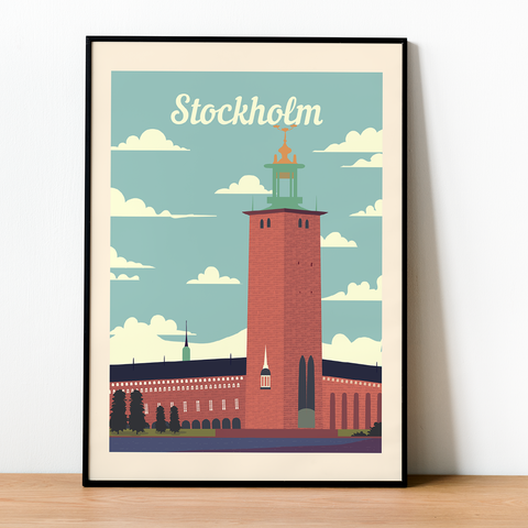 Stockholmer Retro-Plakat