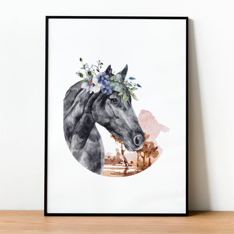 cartel minimalista caballo