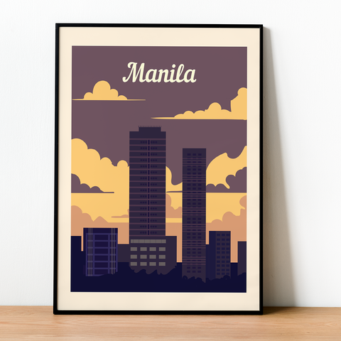 Affiche rétro de Manille
