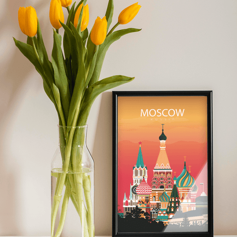 Moscow sunset poster - Kawaink