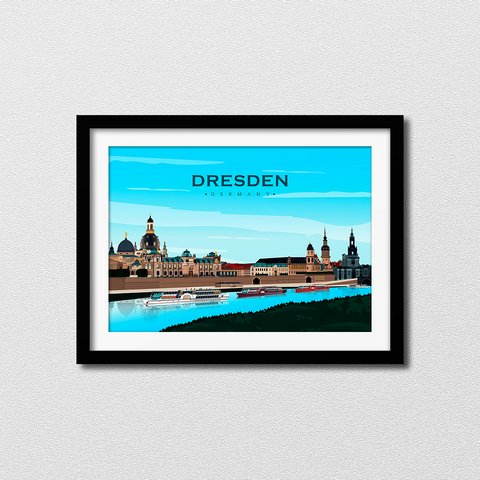Dresden-Tagesstadtplakat horizontal