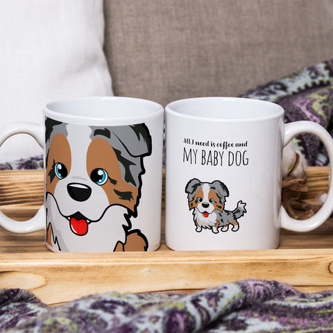 Australian shepherd mug - Kawaink