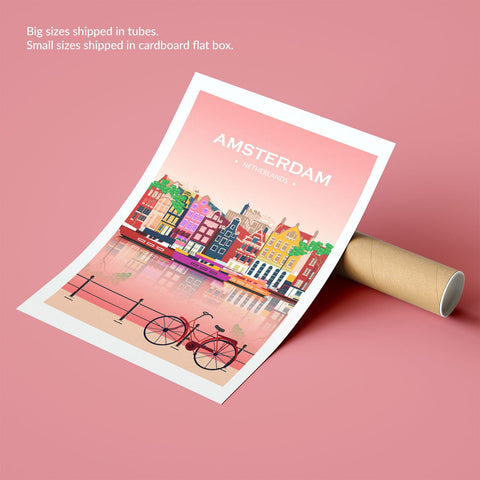 Amsterdam-Plakat rosa