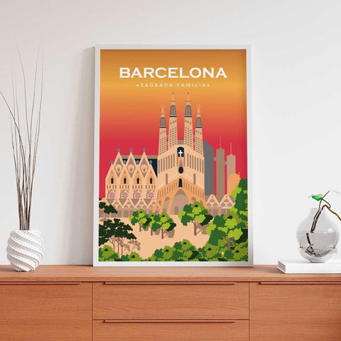 Barcelona city poster