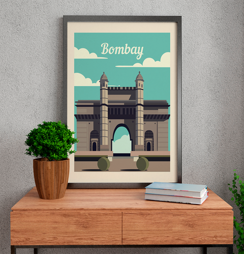 Bombay retro poster