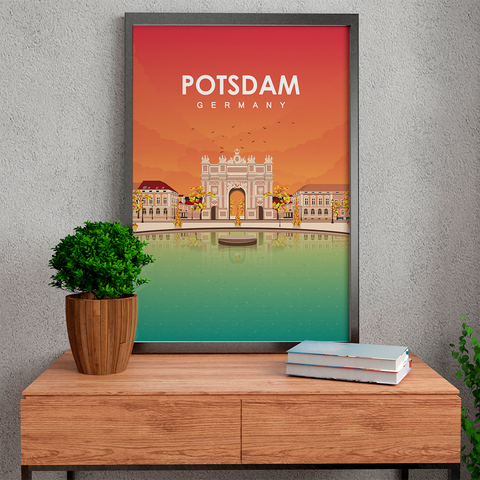Affiche du coucher du soleil de Potsdam