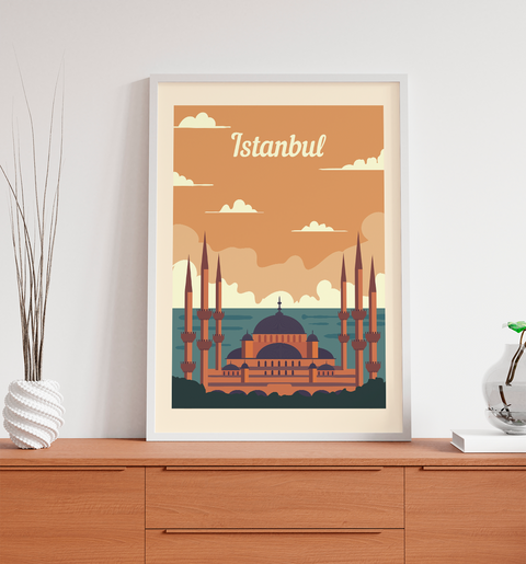 Istanbul retro poster