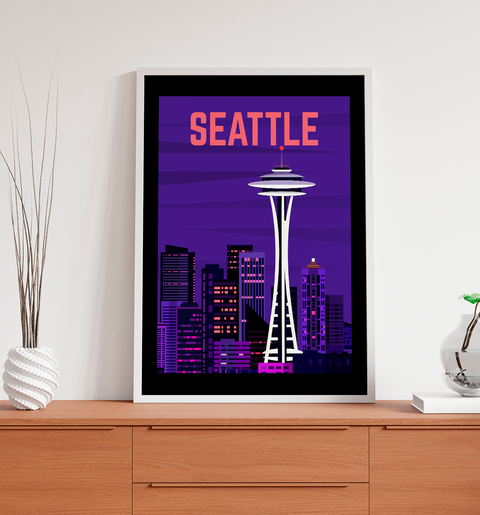 Seattle retro poster