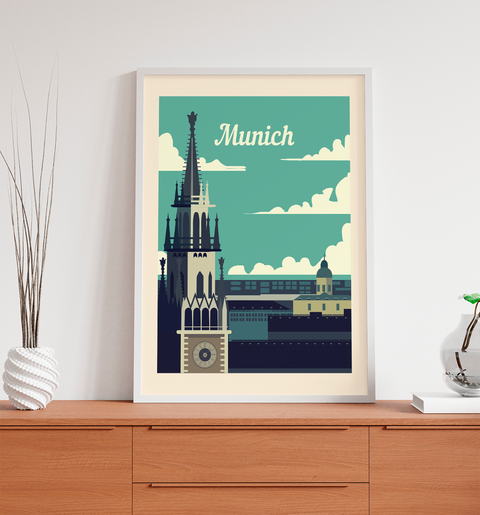 Affiche rétro de Munich